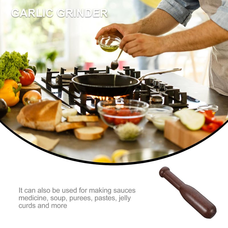 Wooden Garlic Masher And Pestle 19 5Cm For Spice And Food Seasoning - Image 2